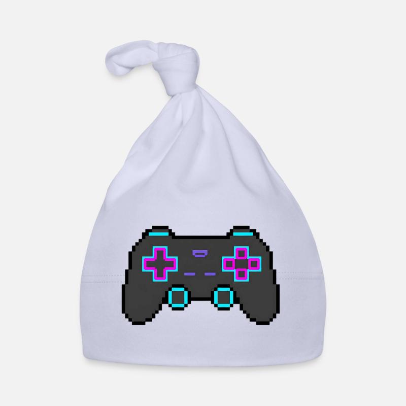Autocollant Pixel Game Controller Retro 8 Bits Shirt Bonnet bio Bébé