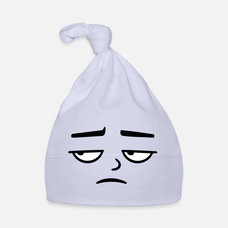 Grumpy sad disappointed face funny Organic Baby Cap