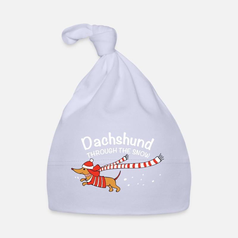 Dachshund Through the Snow Organic Baby Cap