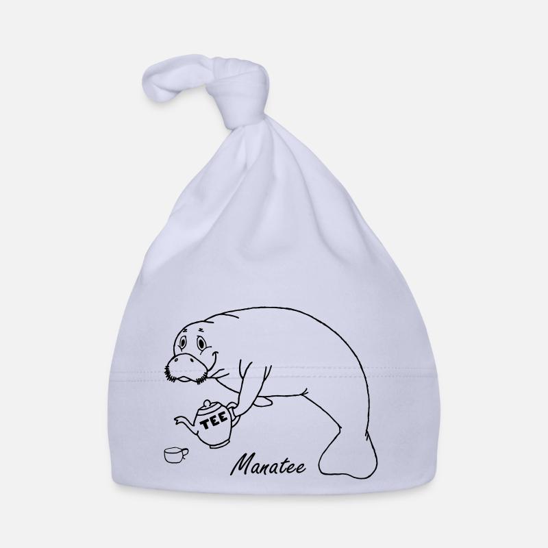 Manatee comme le thé - Bonnet bio Bébé - ciel