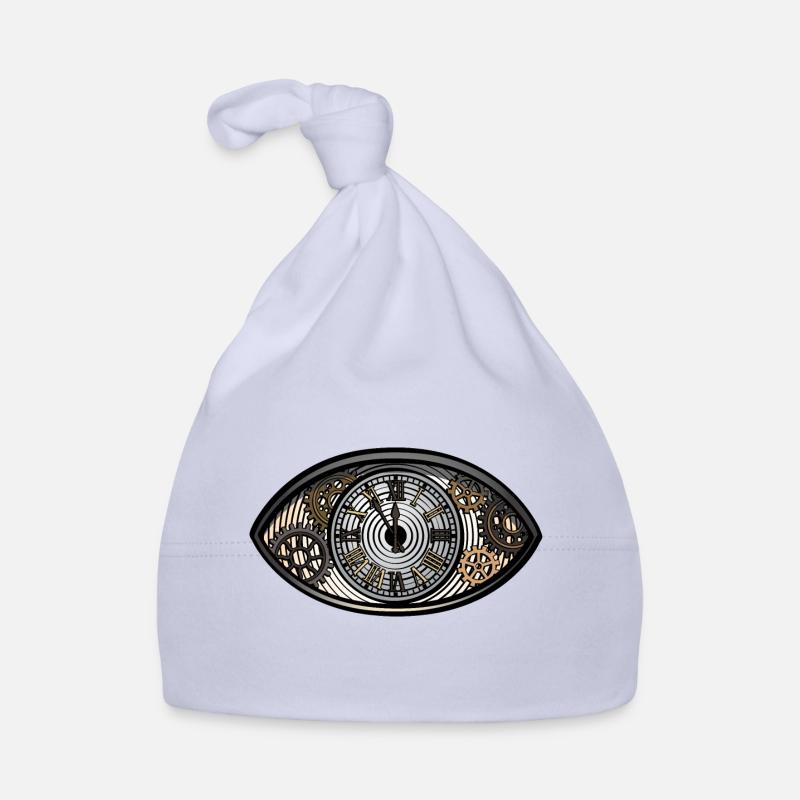 Oeil Vintage 2 - Bonnet bio Bébé - ciel