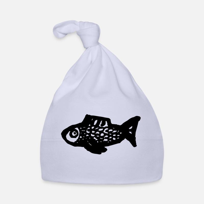 Juste nager du poisson - Bonnet bio Bébé - ciel
