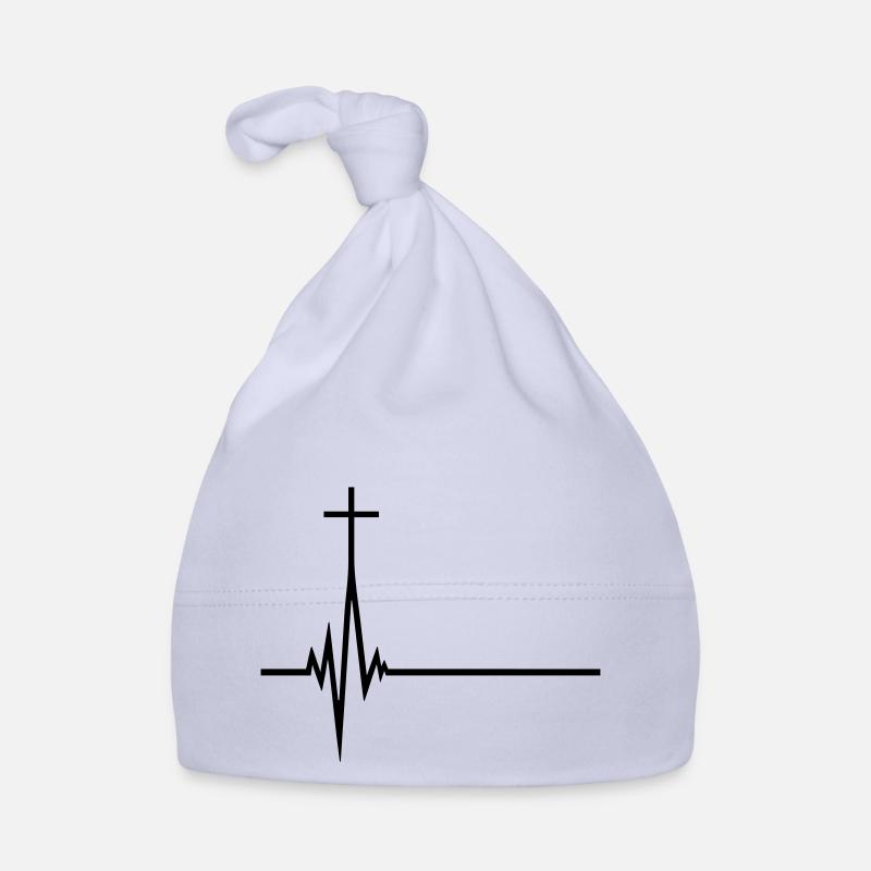 Pulse frequency life pulse beat heart beat jesus c Organic Baby Cap