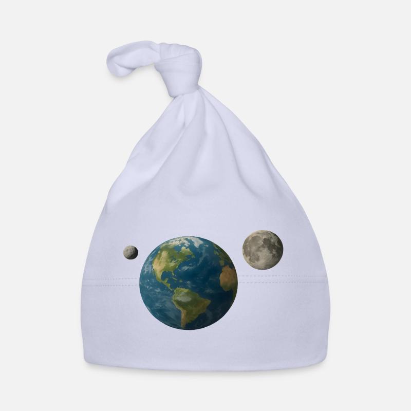 Earth with second moon 2025 PN7 Organic Baby Cap
