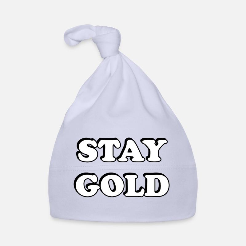 Stay Gold Bold Typography Organic Baby Cap