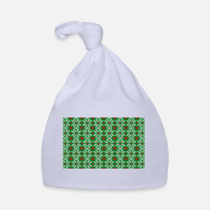 Patron de Noël tricoté - Bonnet bio Bébé - ciel