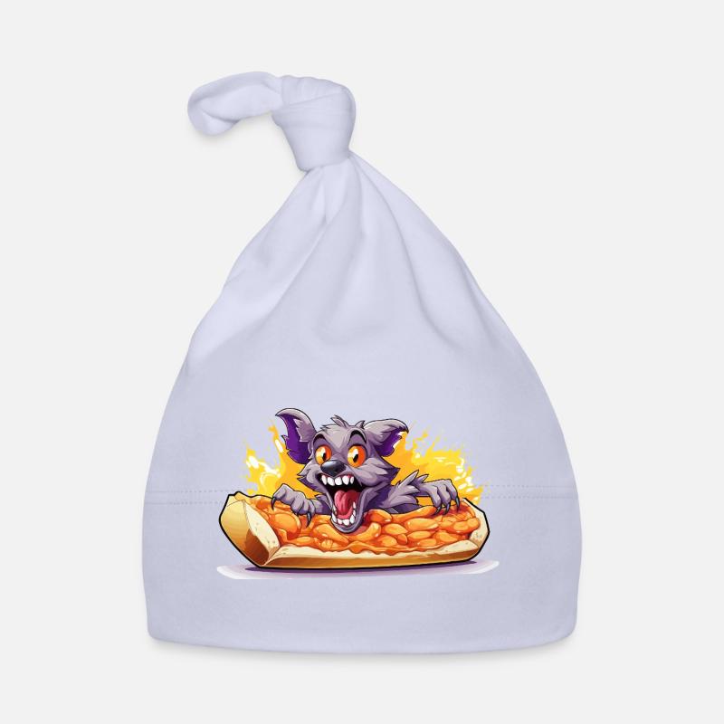 Pizza Monster Cheese Fire Organic Baby Cap