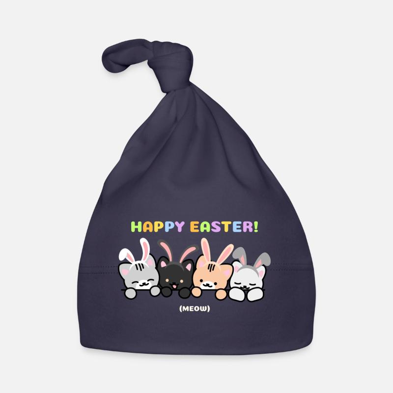 Chats avec des bandes en forme d’oreilles de lapin Bonnet bio Bébé