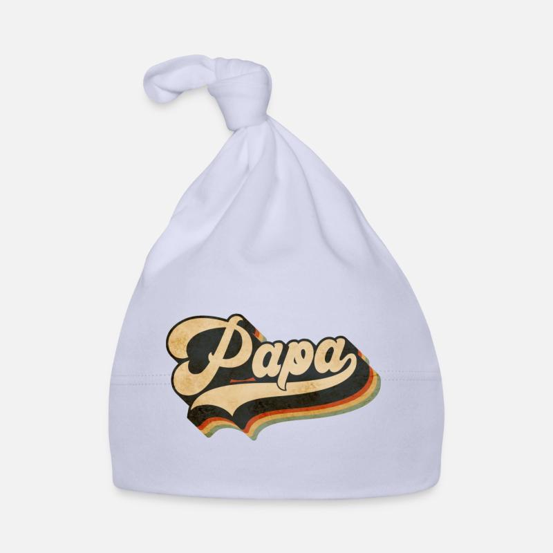Papa Vintage Script Arc-en-ciel Bonnet bio Bébé