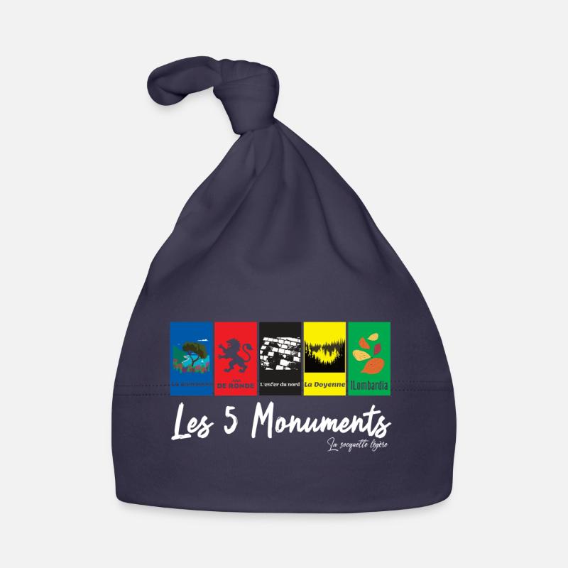 Les 5 Monuments - courses cyclistes Bonnet bio Bébé