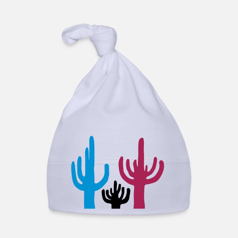 Colorful 3 Cactus Desert Organic Baby Cap