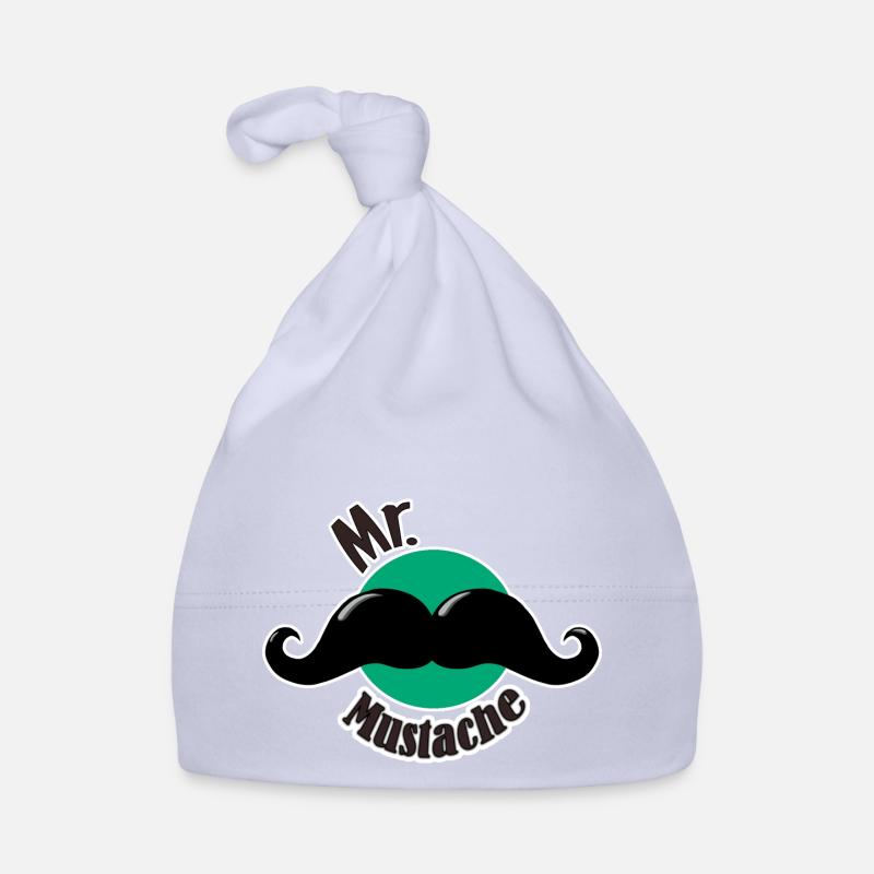 M. Moustache - Bonnet bio Bébé - ciel