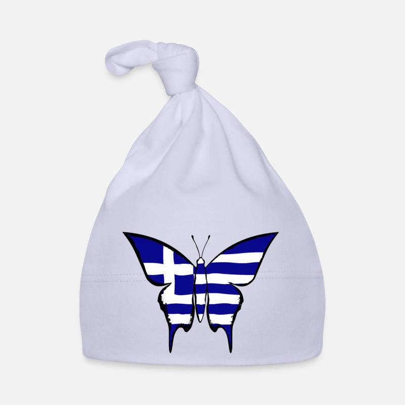 Drapeau de la Grèce papillon Bonnet bio Bébé