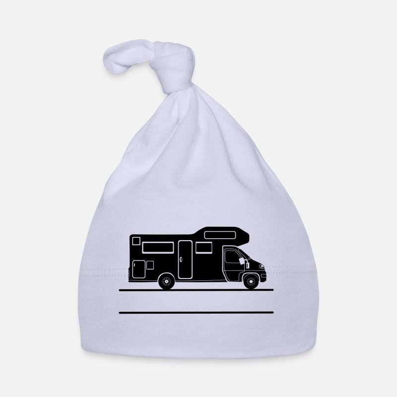 Silhouette de camping-car avec espace de nom Bonnet bio Bébé
