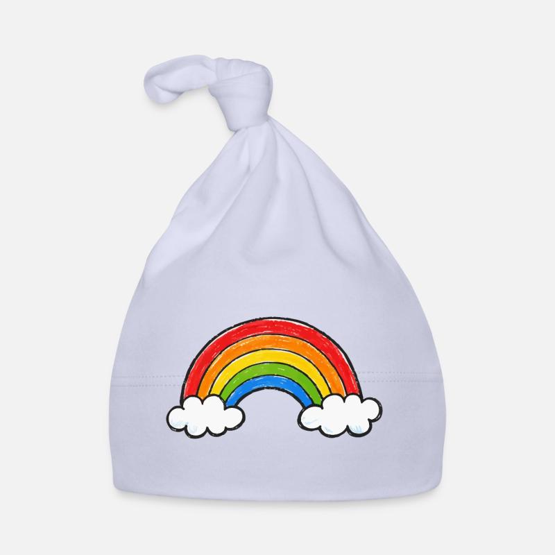 Hand Drawn Rainbow Organic Baby Cap