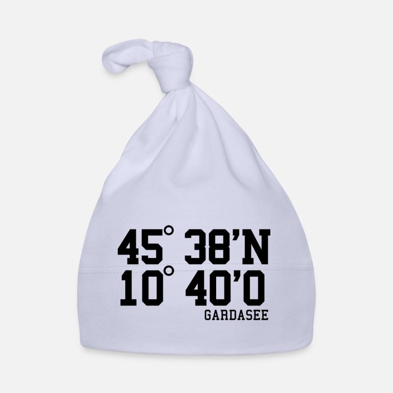Lake Garda Coordinates Lago Di Garda Holiday Gift Organic Baby Cap