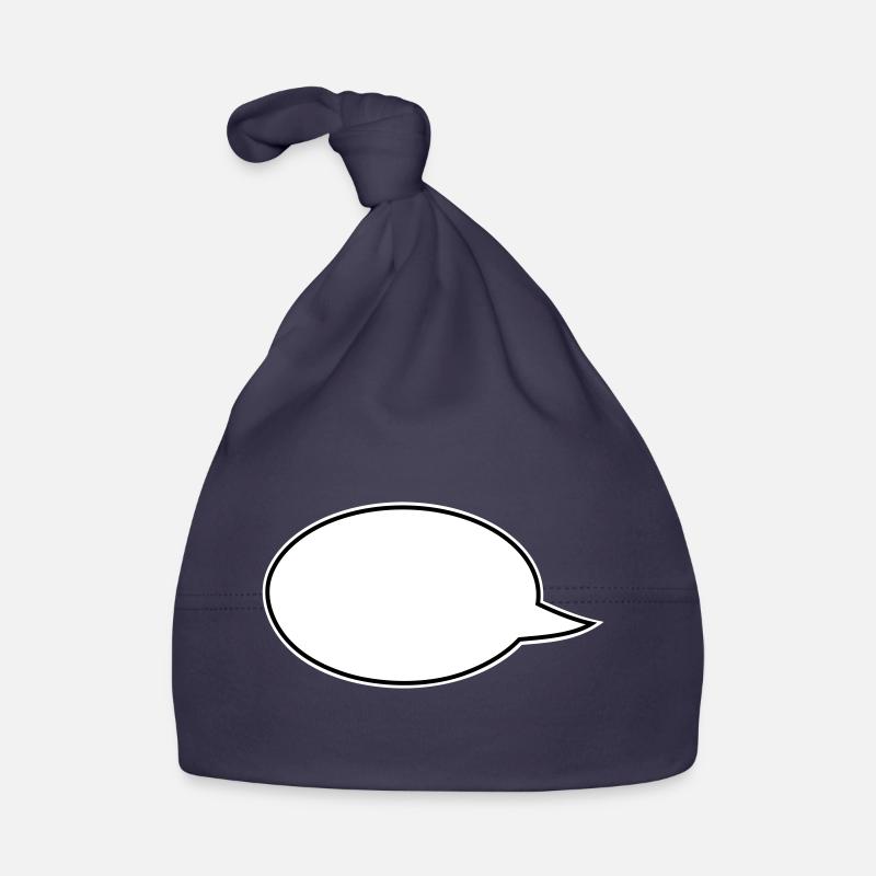 Sprechblasen Comic links Baby Bio-Mütze