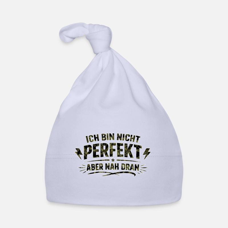 Ich bin nicht perfekt nah dran Baby Bio-Mütze