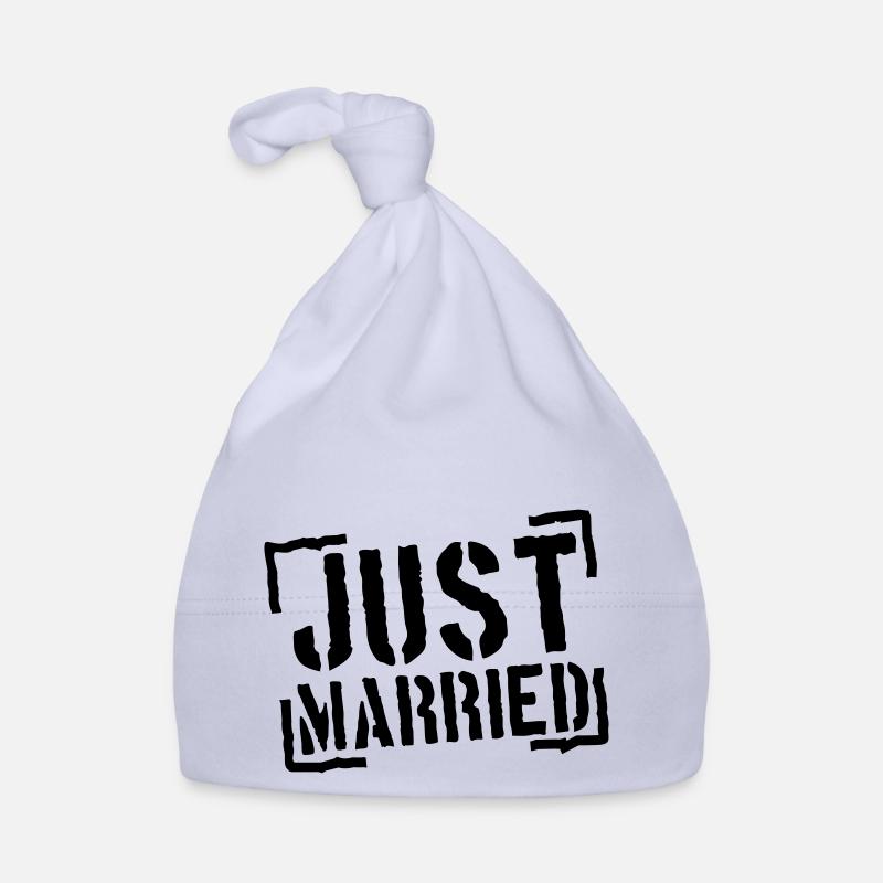 Just Married Stamp Design Bonnet bio Bébé