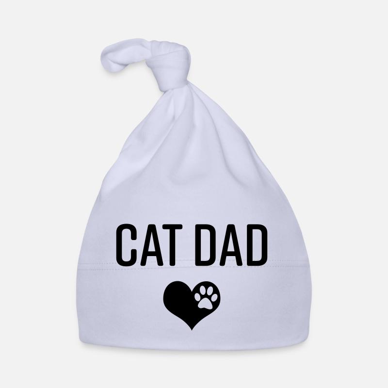 Chat papa chat chat titulaire cadeau amoureux des chats - Bonnet bio Bébé - ciel