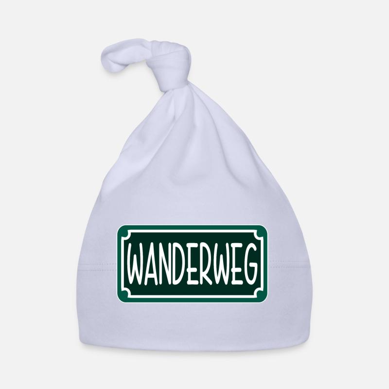 Wanderweg - Wandern Sprüche - Straßenschild Baby Bio-Mütze