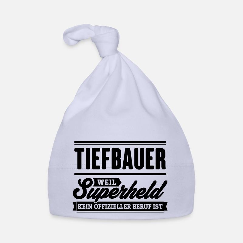 Superheld Tiefbauer Baby Bio-Mütze