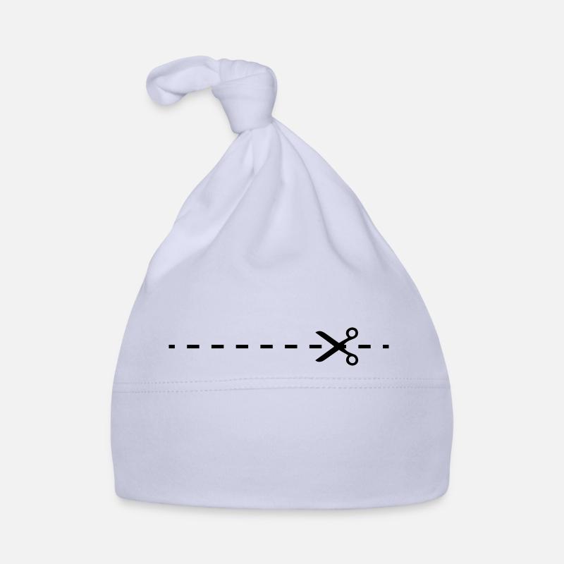 hier_aufschneiden - ciseaux - cisaillement Bonnet bio Bébé