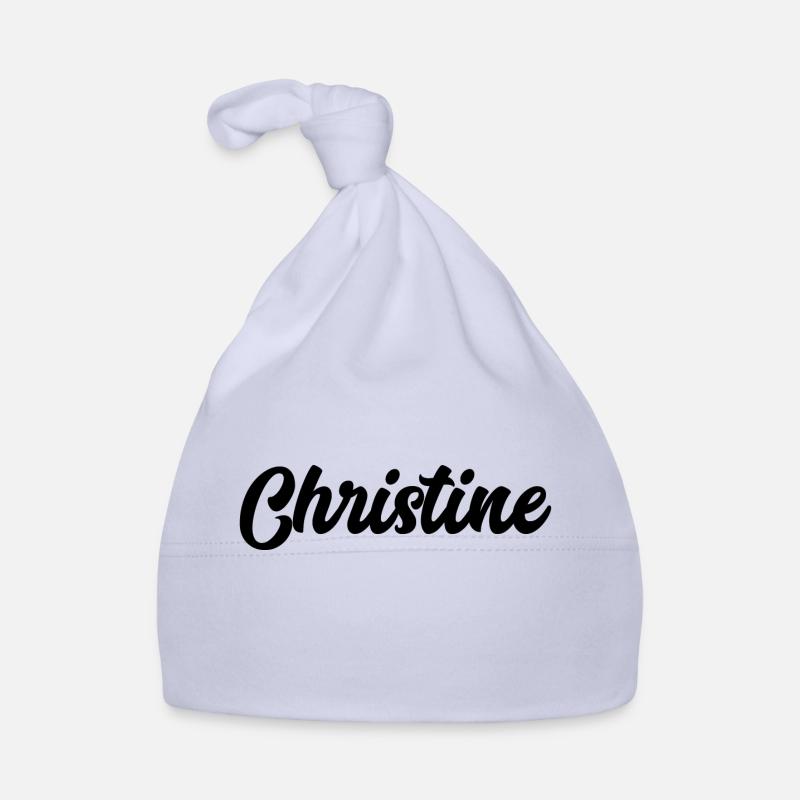 Christine benutzerdefinierte Text Geburtstagsname Baby Bio-Mütze