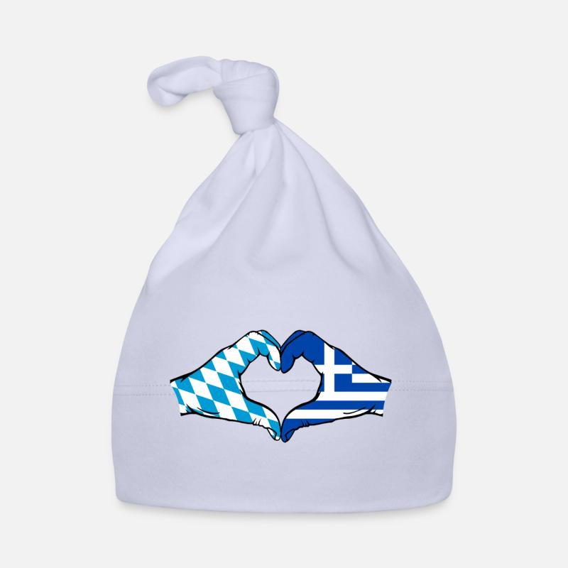 Bavière, Grèce, Drapeau, Aiguilles, Coeur Bonnet bio Bébé