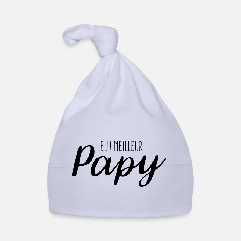 Elu meilleur papy - Bonnet bio Bébé - ciel