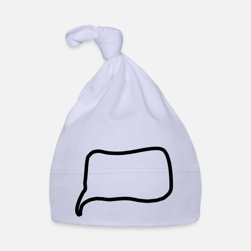 ligne de bulle de la parole - Bonnet bio Bébé - ciel