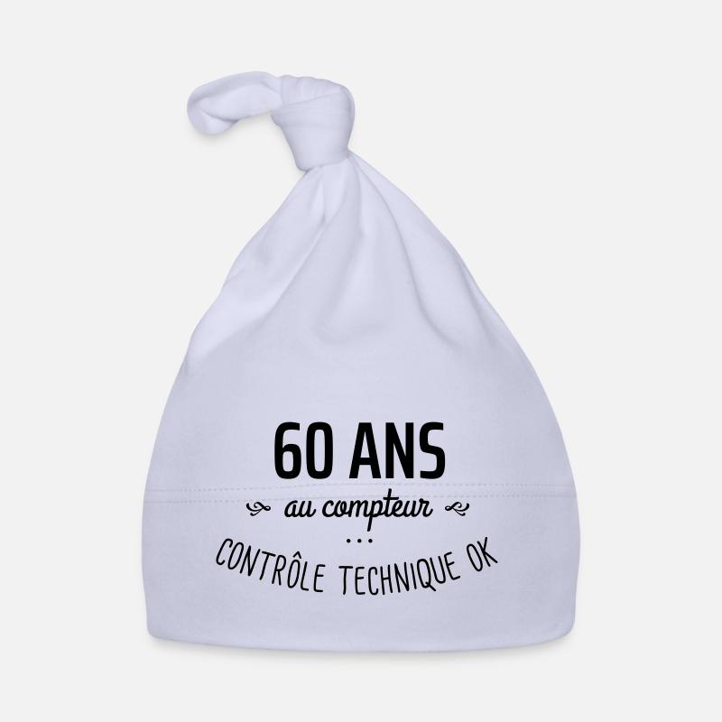 60 ans au compteur - Bonnet bio Bébé - ciel