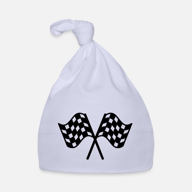2 flags race Organic Baby Cap