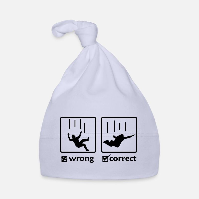 SKY DIVING - correct/wrong Organic Baby Cap