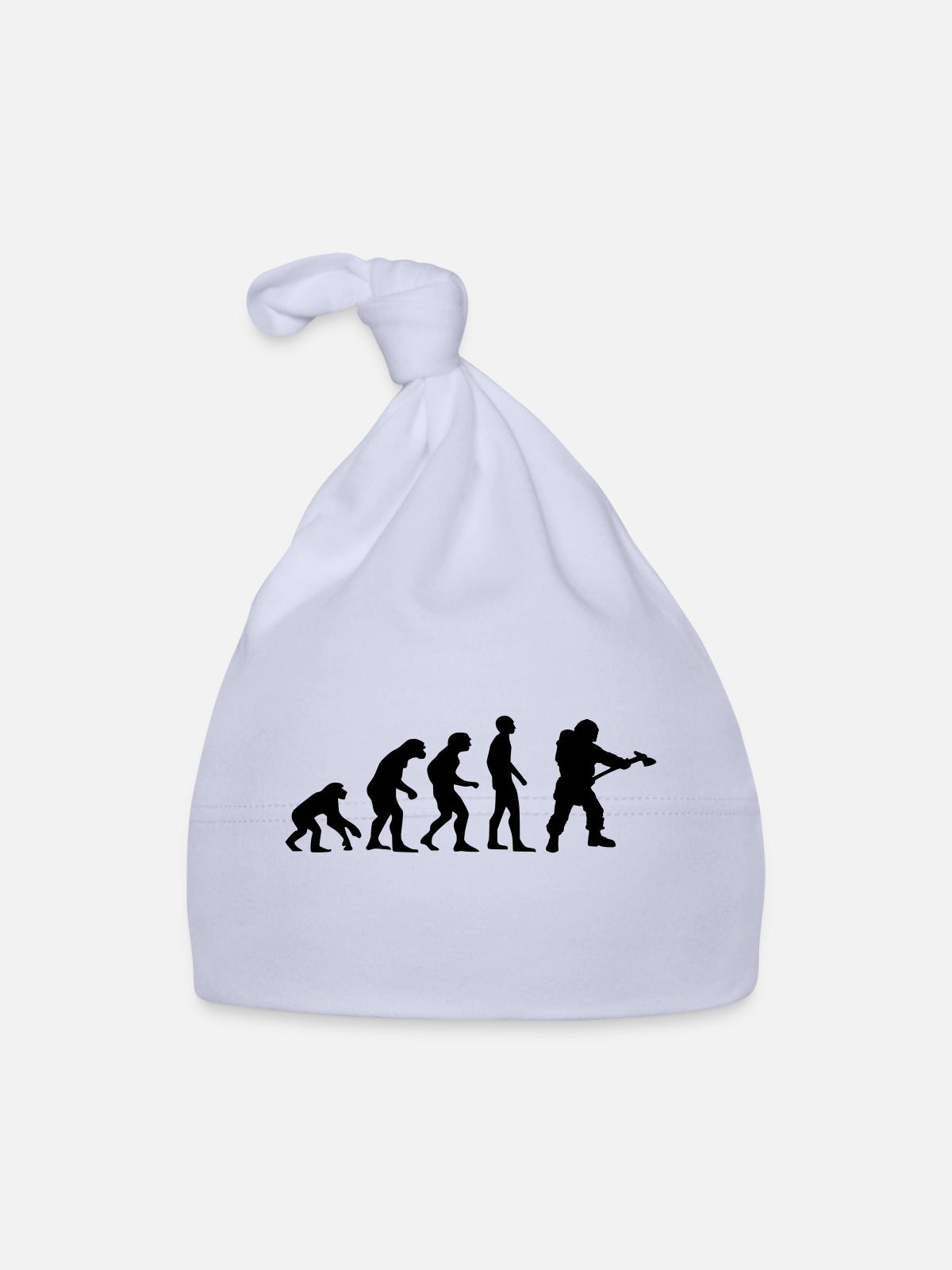 evolution pompier - Bonnet bio Bébé - ciel - Devant