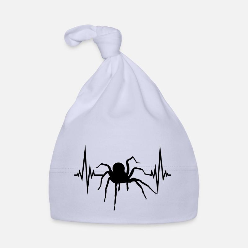 Frequency pulse heartbeat spider birdspider design Organic Baby Cap