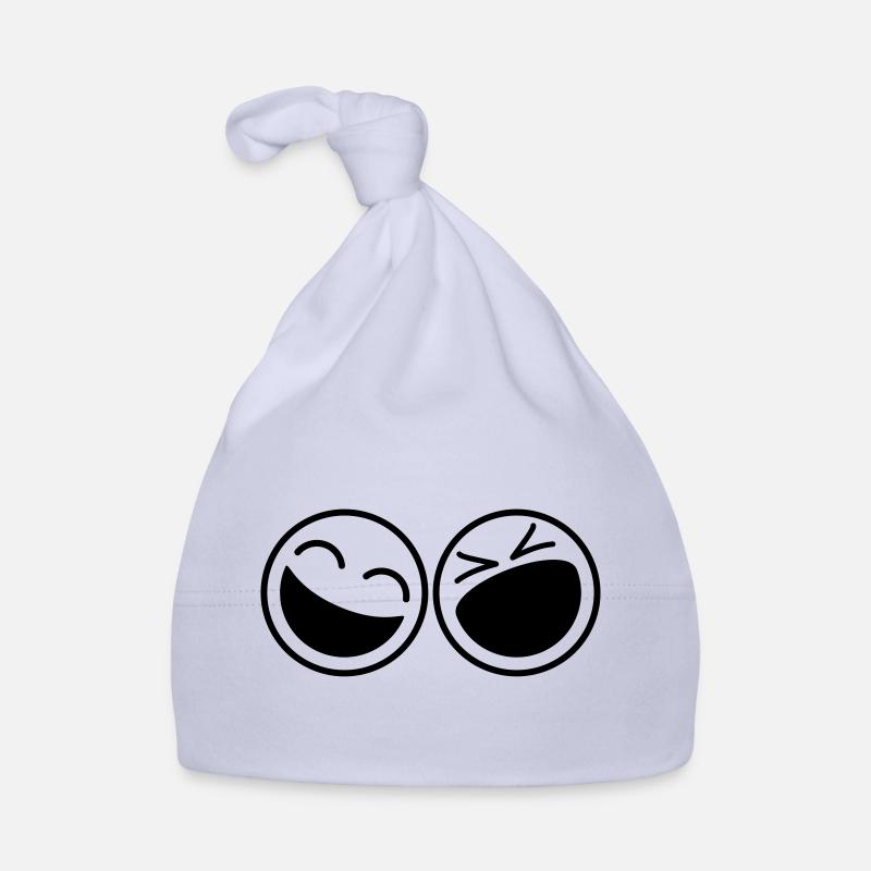 Smileys - Bonnet bio Bébé - ciel