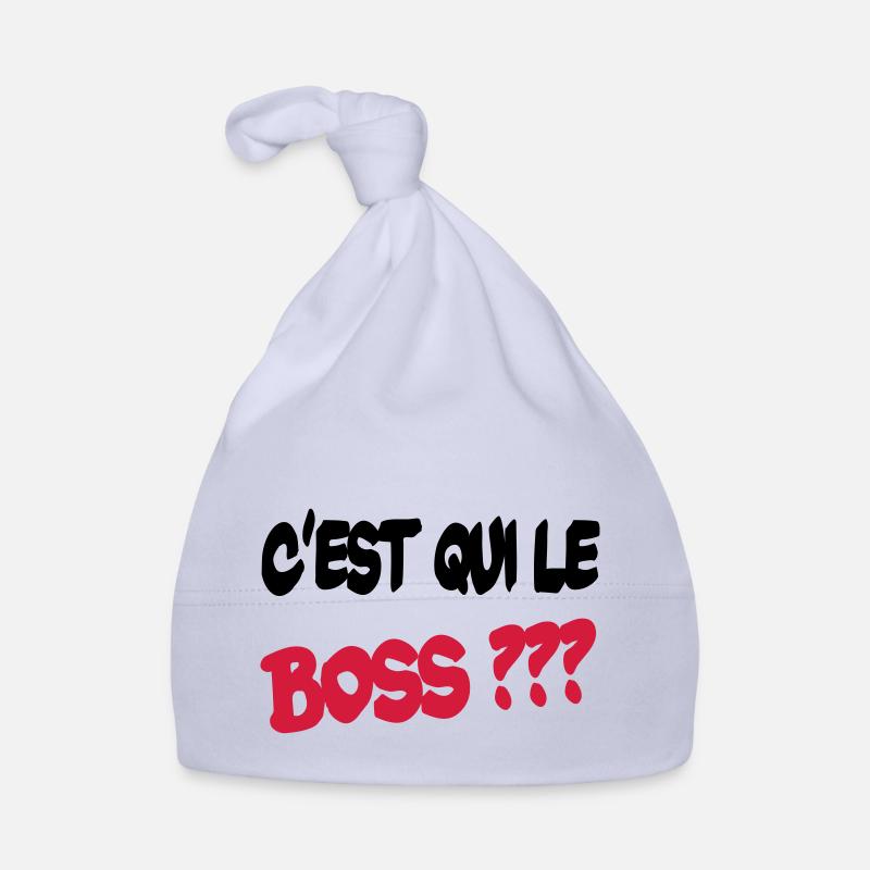 C'est qui le boss ? - Bonnet bio Bébé - ciel