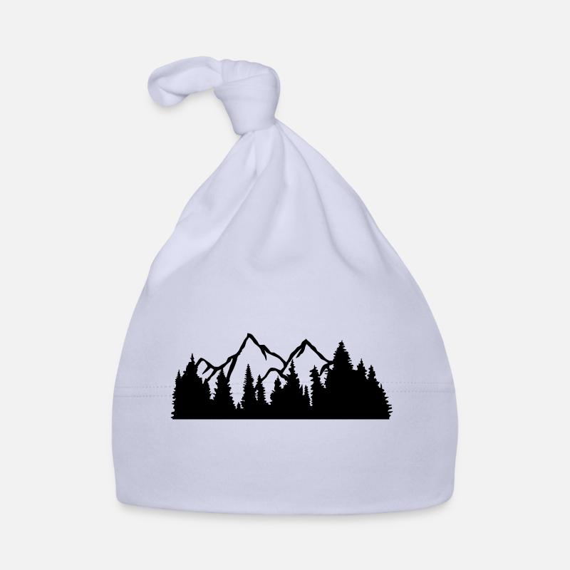 summit mountains hills forest mountainous trip holiday fer Organic Baby Cap