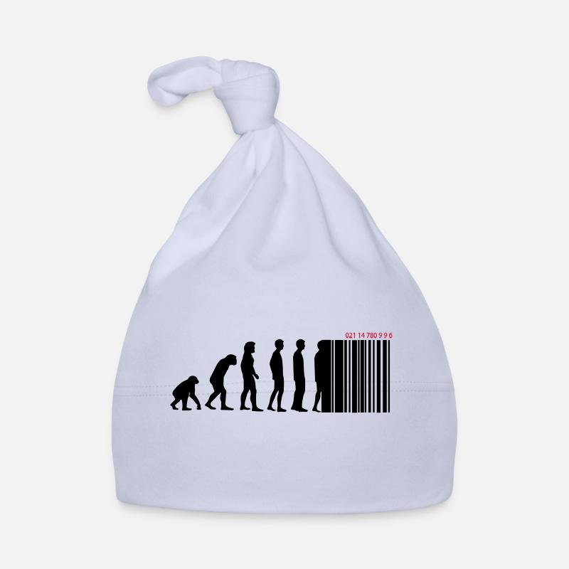 DARWIN - EVOLUTION SOCIETE - CODE BARRE - Bonnet bio Bébé - ciel