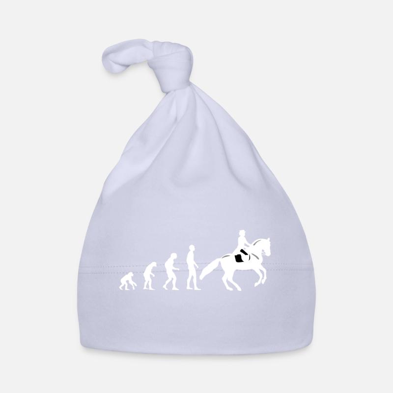 Evolution équitation - cheval - cavalier - cavalier - Bonnet bio Bébé - ciel