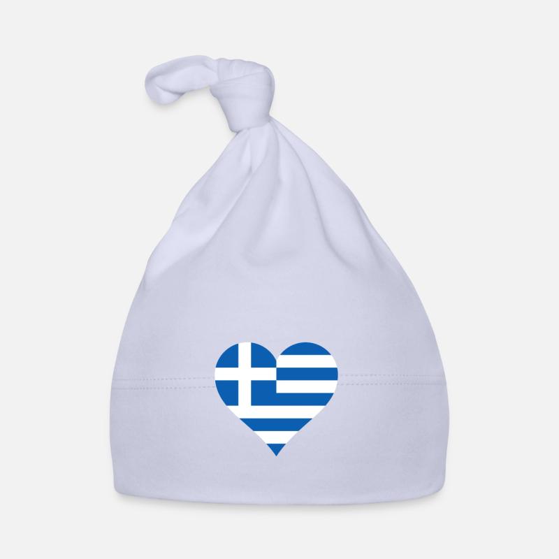 Grèce drapeau grec drapeau coeur Bonnet bio Bébé