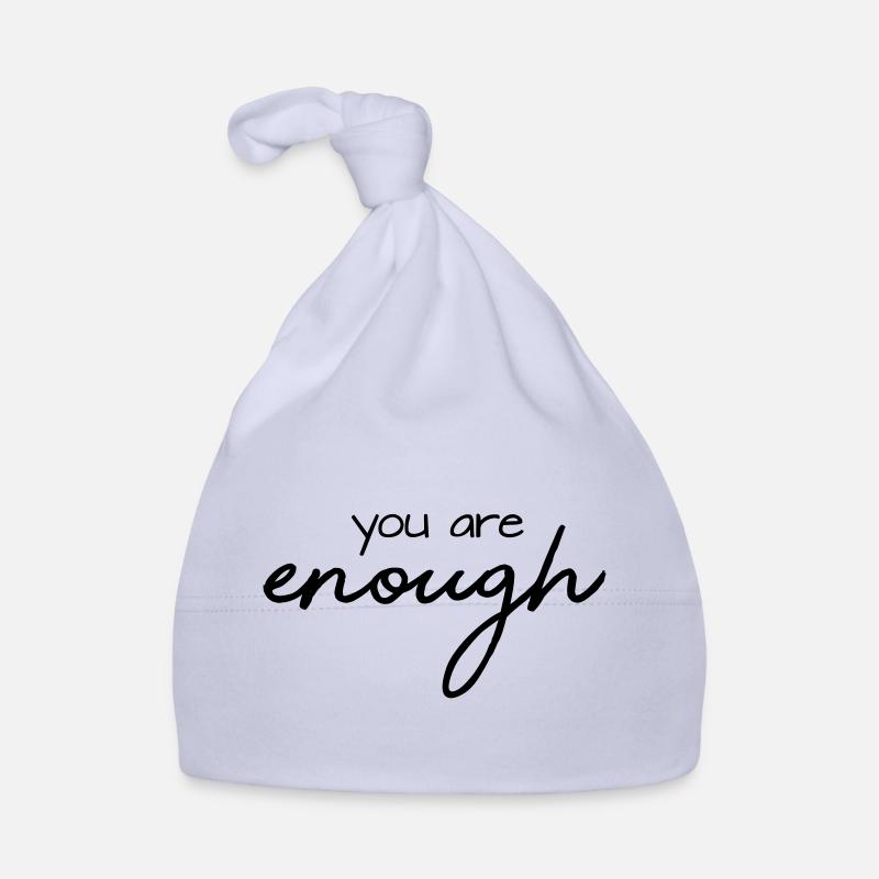 tu es assez - Bonnet bio Bébé - ciel
