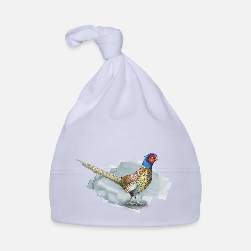 Faisan au crayon de couleur Bonnet bio Bébé