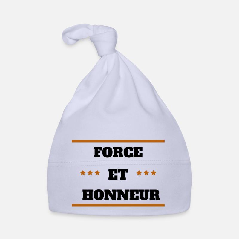 FORCE ET HONNEUR - Bonnet bio Bébé - ciel