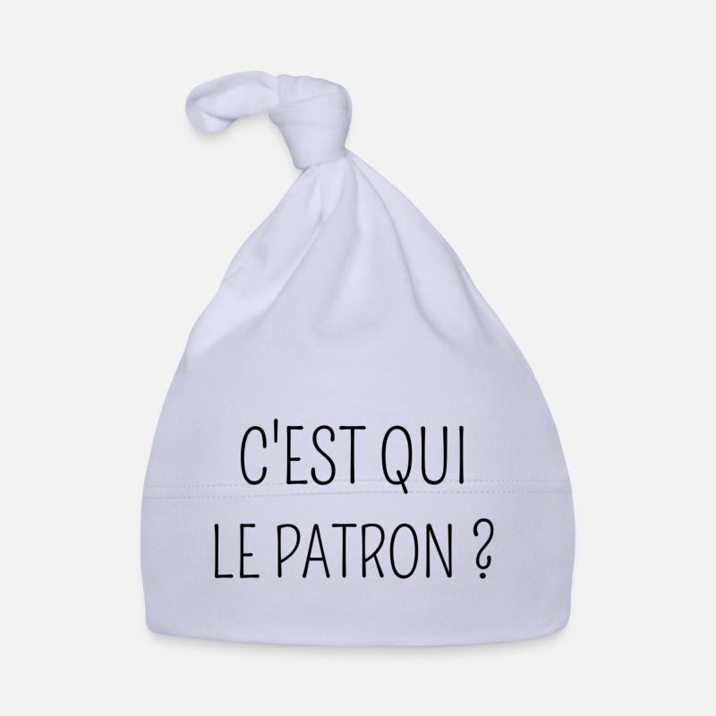 C'est qui le Patron ? - Bonnet bio Bébé - ciel