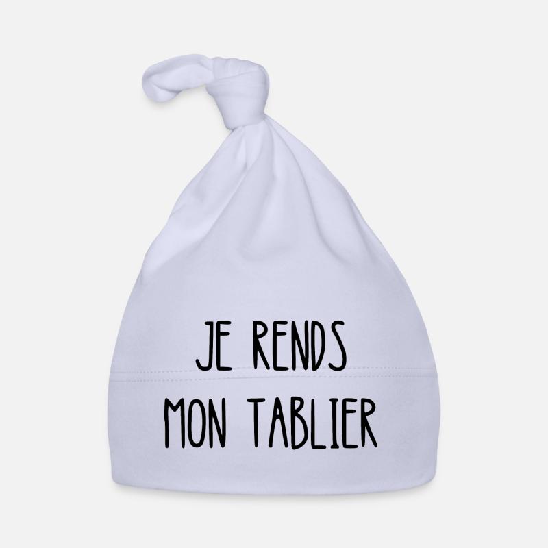 je rends mon tablier - Bonnet bio Bébé - ciel