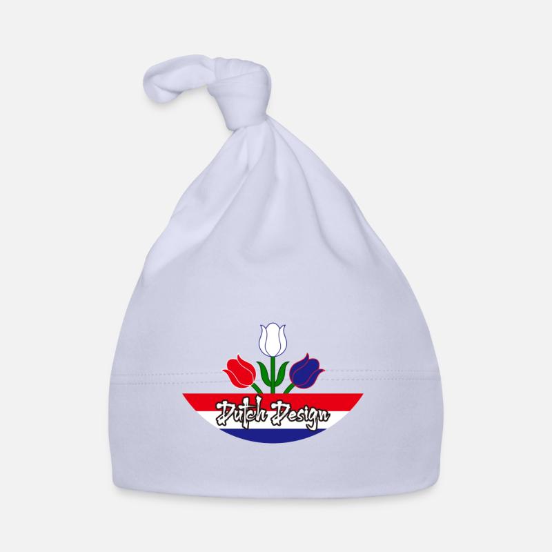 fleur 1 - Bonnet bio Bébé - ciel
