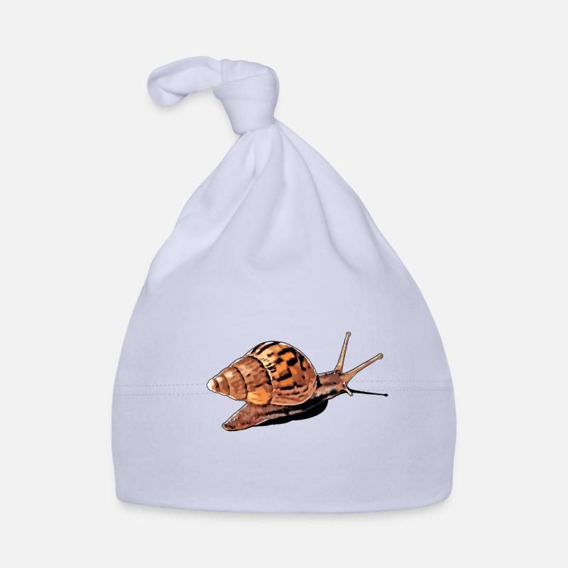snail with shadow - Organic Baby Cap - sky