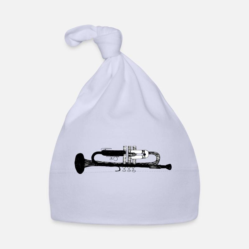 Trompette - Bonnet bio Bébé - ciel